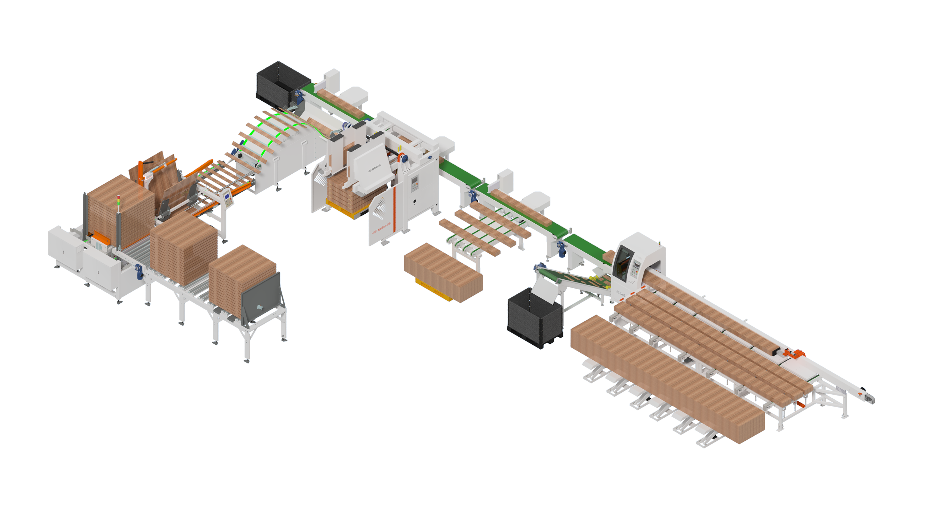 SF6060S+木材加工自動化生產線